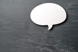 Empty Speech bubble to signify discussions